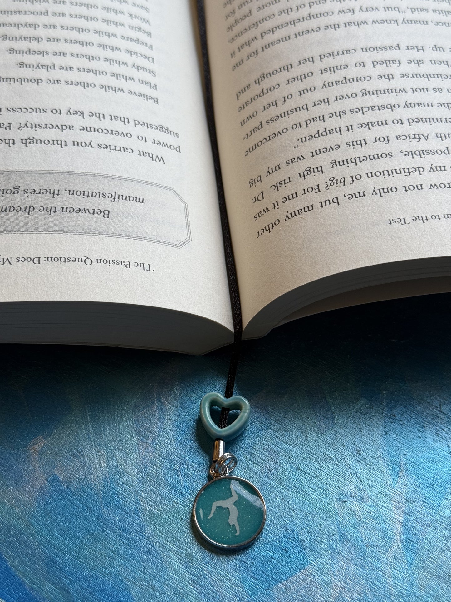 Gymnastics Rope Bookmark with 3/4" glow in the dark pendant